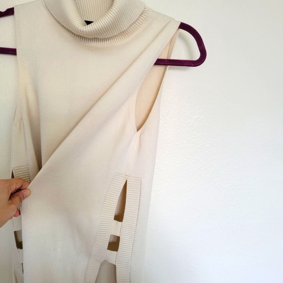 La fee Verte tunic open sides soft turtle neck sleeveless - Picture 1 of 6